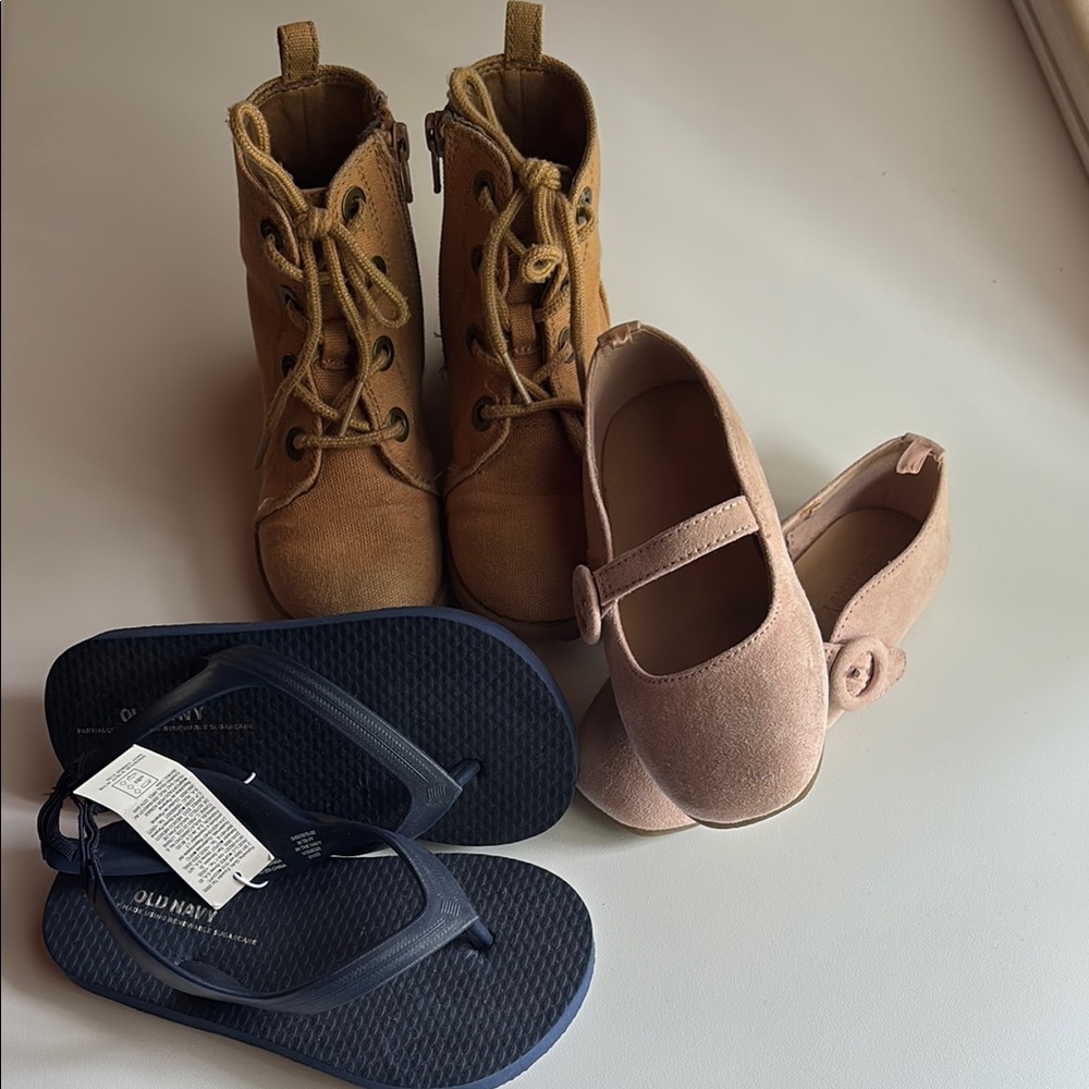 OLD NAVY Girls Shoes, Bundle Lot of 3! Size 8 & 9 Toddler